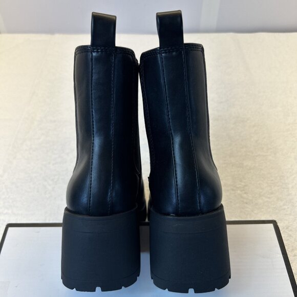 Steve Madden Ankle Boot Lug Sole Chunky Heel Brontey Chelsea BLK Women Sz 9 NEW - Picture 6 of 9